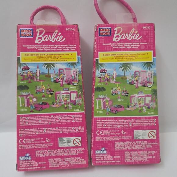 Lot Of 2 Rare Barbie Mega Bloks Mini Doll Figures & accessories 80232 + 80204 - Picture 2 of 3